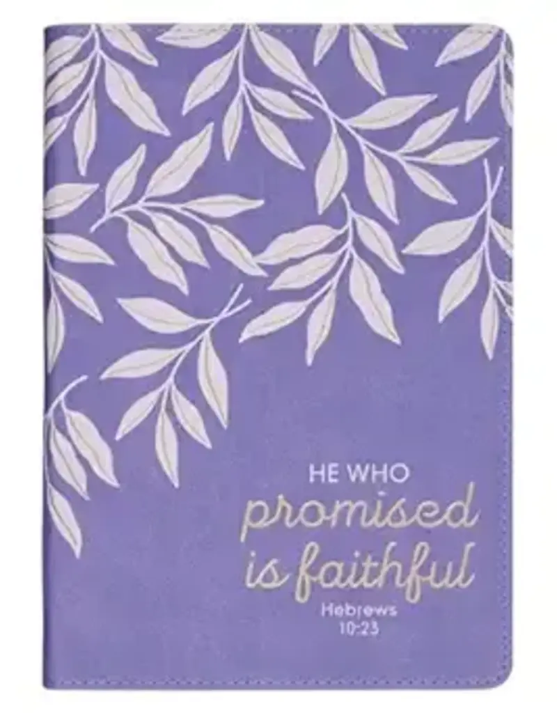 Faithful Promise Lavender Garden Faux Leather Classic Journal - Hebrews 10:23
