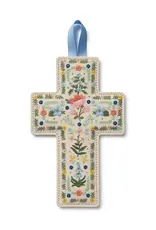 Rosette Embroidered Easter Cross