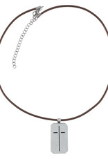 Man of God Silver Metal Men’s Necklace - 1 Timothy 6:11