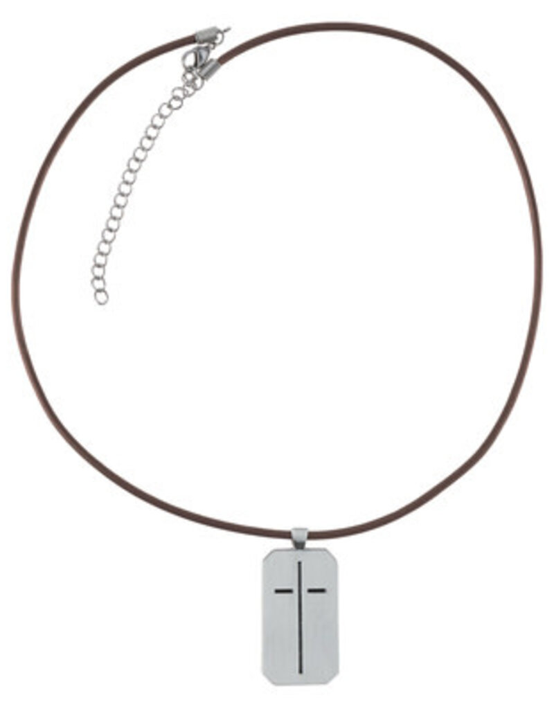 Man of God Silver Metal Men’s Necklace - 1 Timothy 6:11