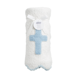 Blue Cross Chenille Blanket