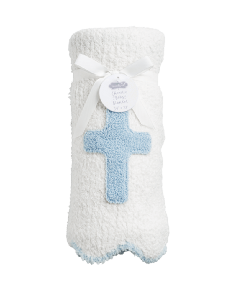 Blue Cross Chenille Blanket