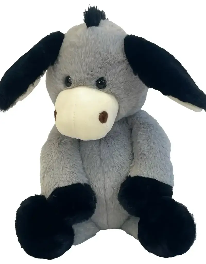 World's Softest Lushee 16 Inch Gray Darly Donkey Plush Toy