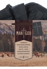 Man of God Brown Trailhead Large Landscape Gift Bag - 1 Timothy 6:11