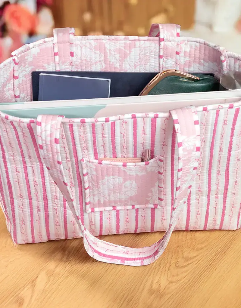 grace & truth Womens Tote Bag Blush Bloom