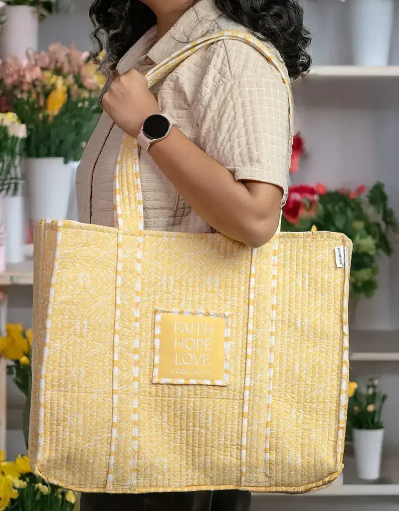 grace & truth Womens Tote Bag Sunburst Lattice