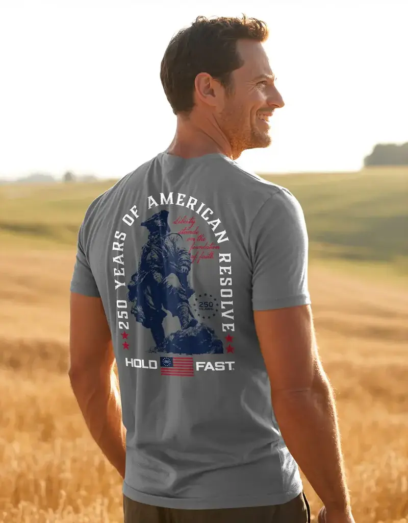 HOLD FAST Adult T-Shirt Colonial Soldier