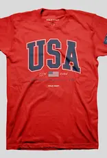 HOLD FAST Adult T-Shirt USA Strong Red