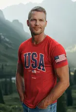 HOLD FAST Adult T-Shirt USA Strong Red