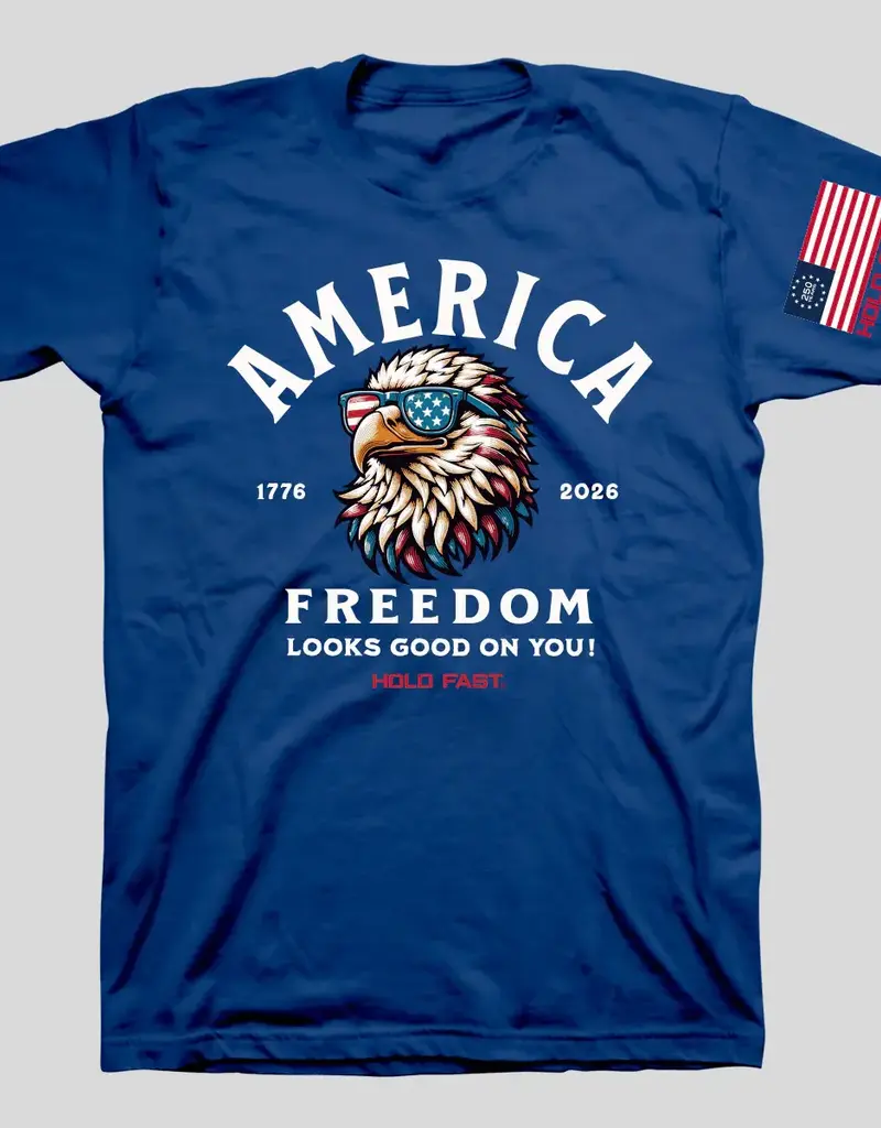 HOLD FAST Adult T-Shirt America Eagle