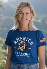 HOLD FAST Adult T-Shirt America Eagle