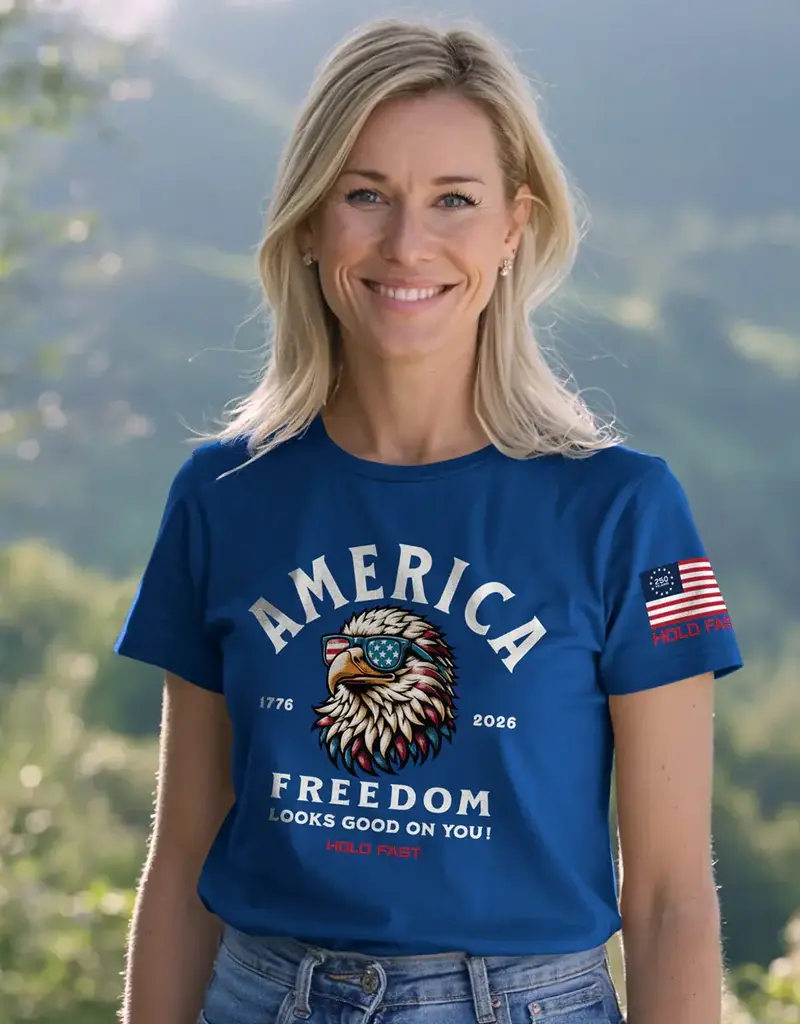 HOLD FAST Adult T-Shirt America Eagle