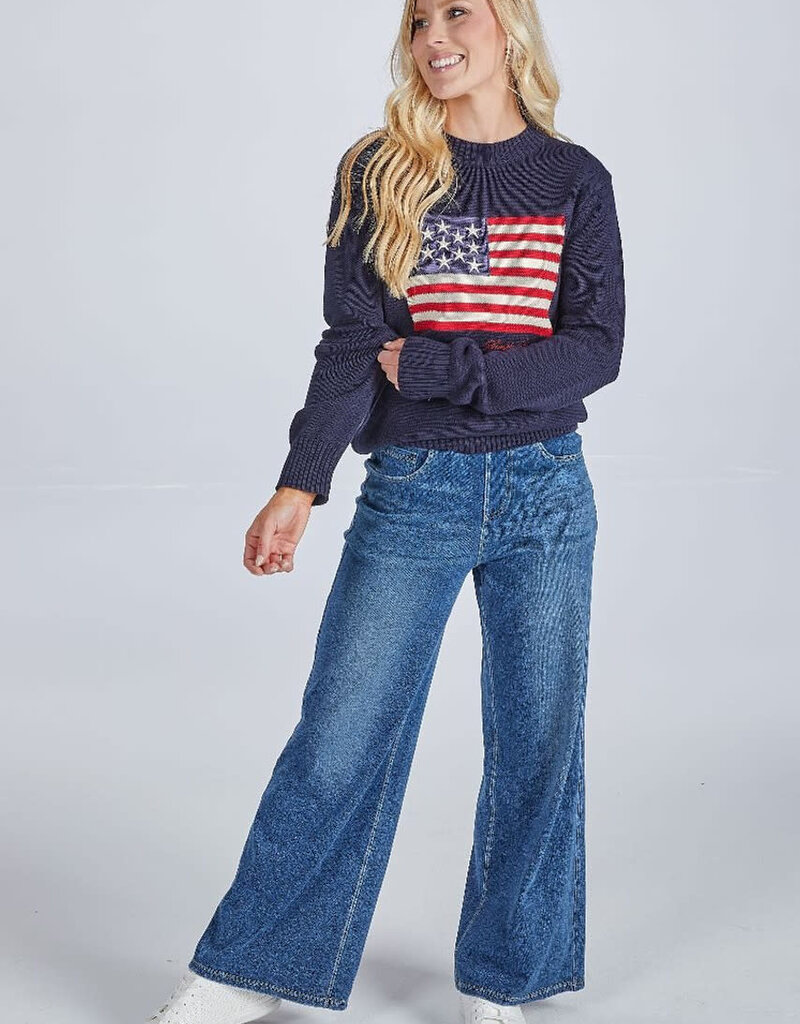 USA Preppy Crew Sweater