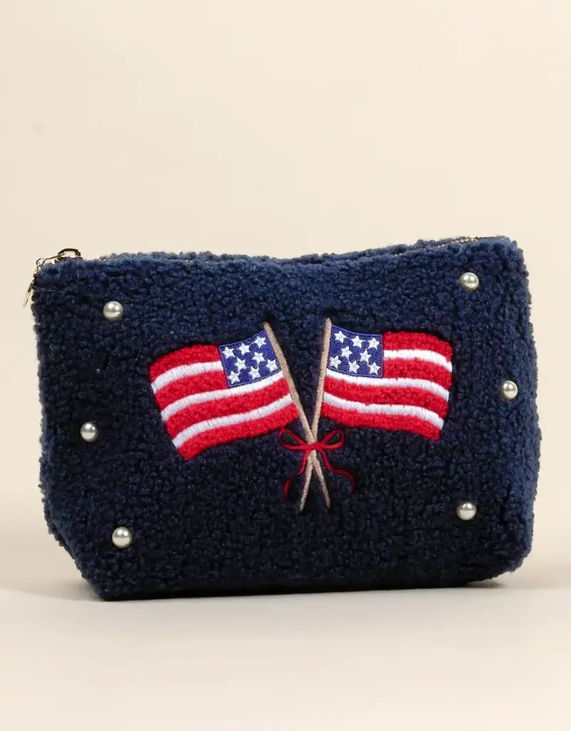 Teddy Pouch–American Flags