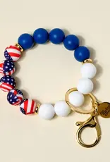 Hands–Free Keychain Wristlet–Americana