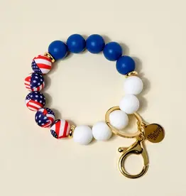 Hands–Free Keychain Wristlet–Americana