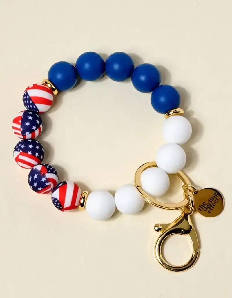 Hands–Free Keychain Wristlet–Americana