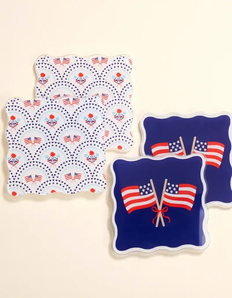 Table Talk Acrylic Coaster Set–All-American Darling