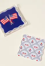 Table Talk Acrylic Coaster Set–All-American Darling