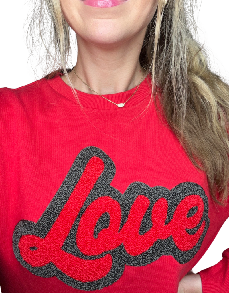 Love Red High Low Pullover