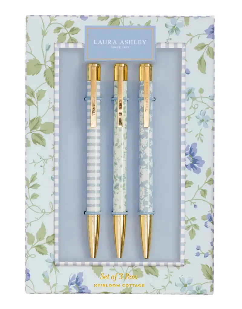 Laura Ashley Heirloom Cottage Pen Set of 3