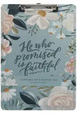 He Who Promised Is Faithful Clipboard with Notepad