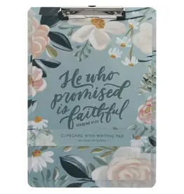 He Who Promised Is Faithful Clipboard with Notepad