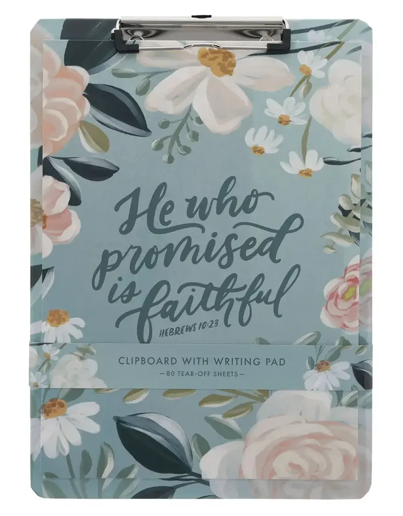 He Who Promised Is Faithful Clipboard with Notepad