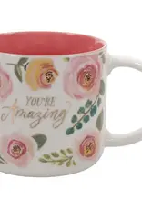 You're Amazing Pink Floral Ceramic Mug