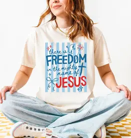Freedom in Jesus Graphic Tee  Patriotic Tshirt