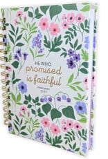 Faithful Promise Lavender Garden Spiral Journal - Heb 10:23