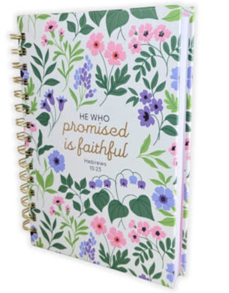Faithful Promise Lavender Garden Spiral Journal - Heb 10:23