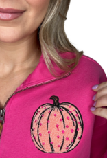 Polka Dot Pumpkin Patch Eletric Pink Pullover