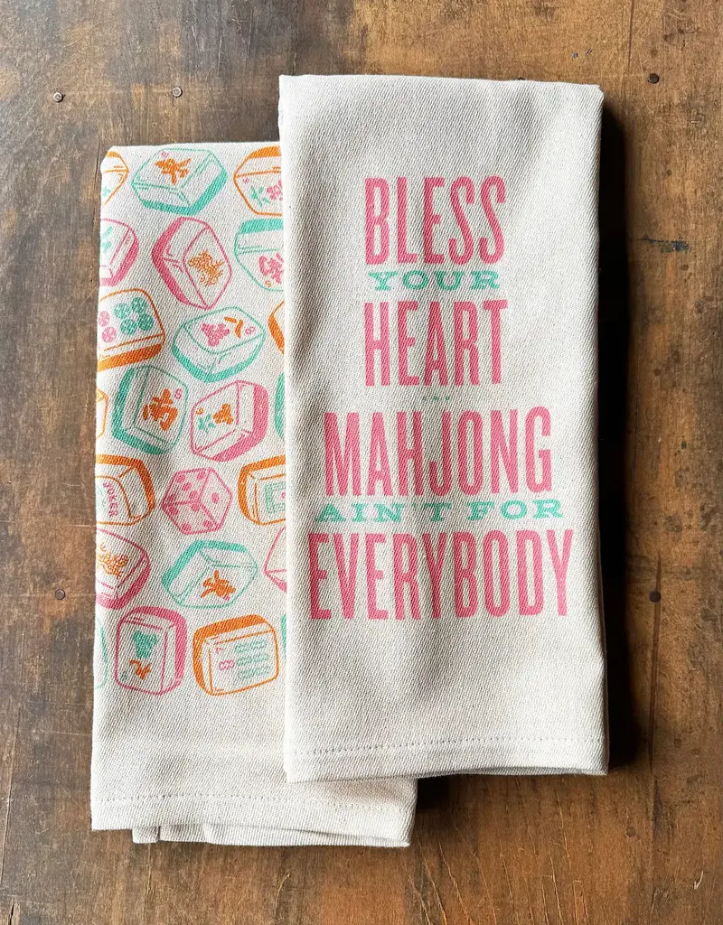 Bless Your Heart...Mahjong Kitchen Towel