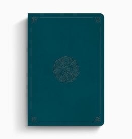 ESV Giant Print Thinline Bible, Red Letter  TruTone®, Deep Teal, Emblem Design