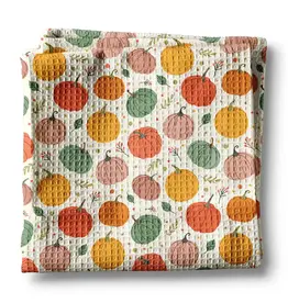 Pumpkin Fall Botanical Floral Autumn Kitchen Towel Waffle