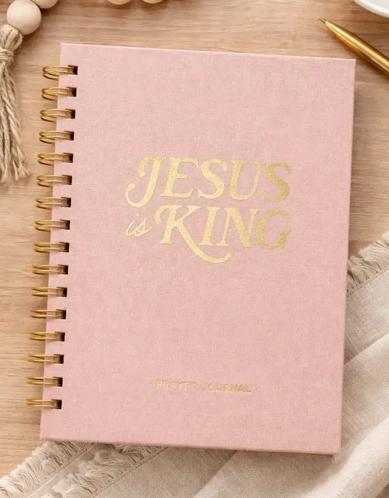 Jesus Is King Prayer Journal - Blush Linen