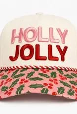 "Holly Jolly" Puff Embroidered Trucker Hat