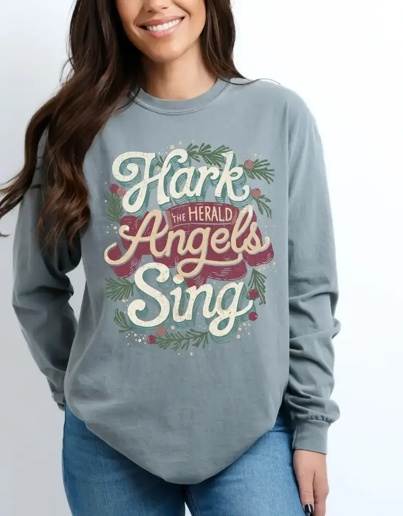 Hark the Herald Angels Sing Long Sleeve Christmas T Shirt