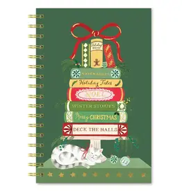 Bookish Christmas Medium Spiral Notebook