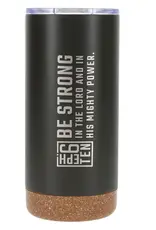 Be Strong Dark Olive Stainless Steel Tumbler - Ephesians 6:10