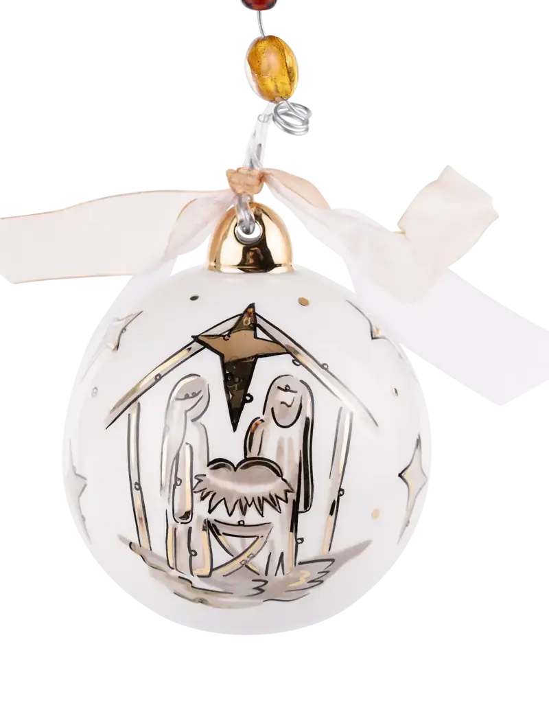 Gold Star Oh Holy Night Ornament