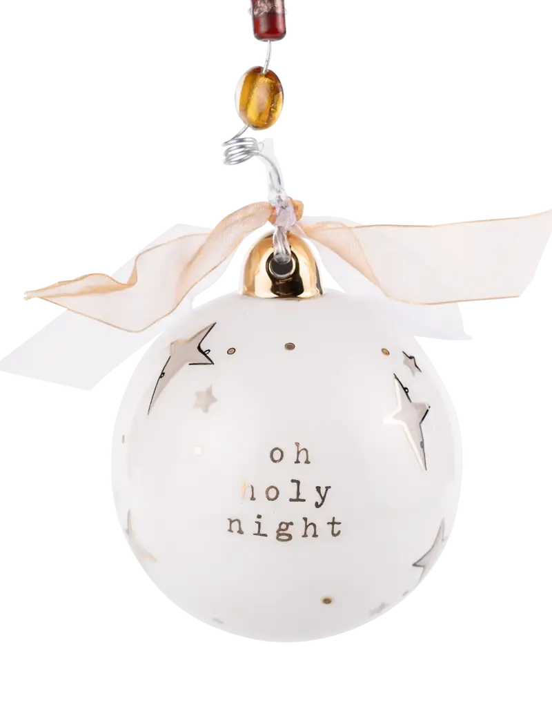 Gold Star Oh Holy Night Ornament