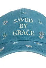 Saved By Grace Flowers Cap