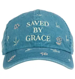 Saved By Grace Flowers Cap