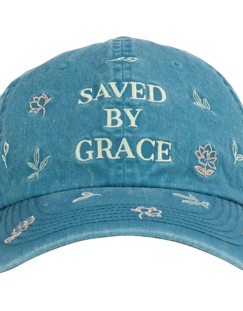Saved By Grace Flowers Cap