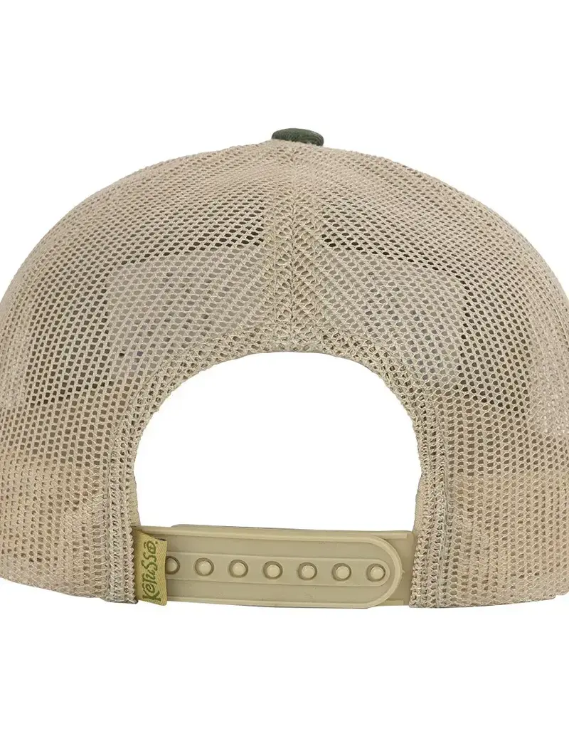 Leather Cross Olive Cap