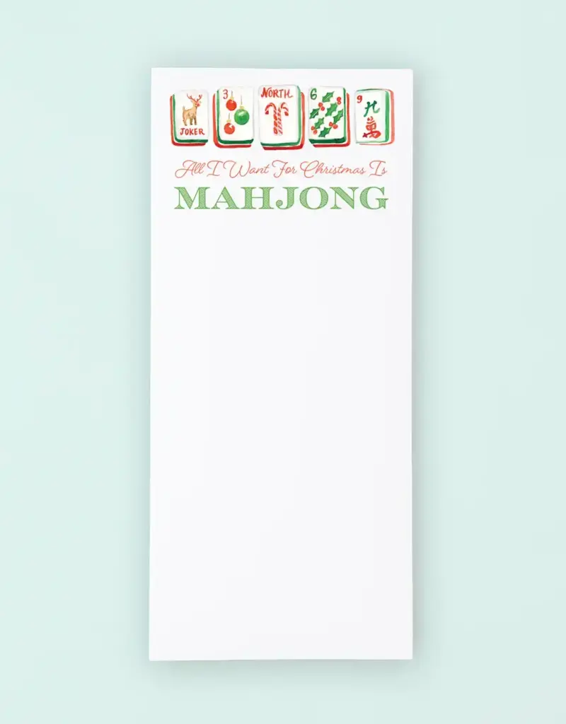 Holiday Mahjong List Pad