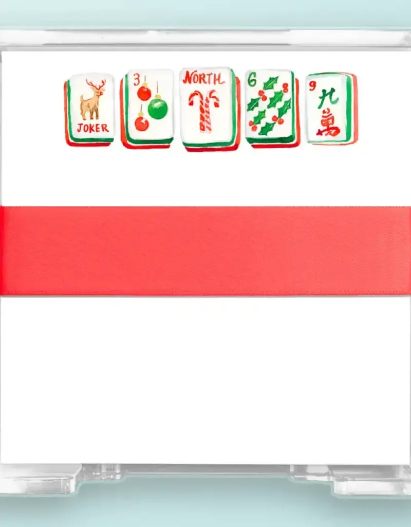 Holiday Mahjong Acrylic w/Notepad