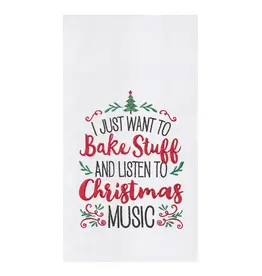 Christmas Bake Stuff & Listen To Music Kitchen Towel
